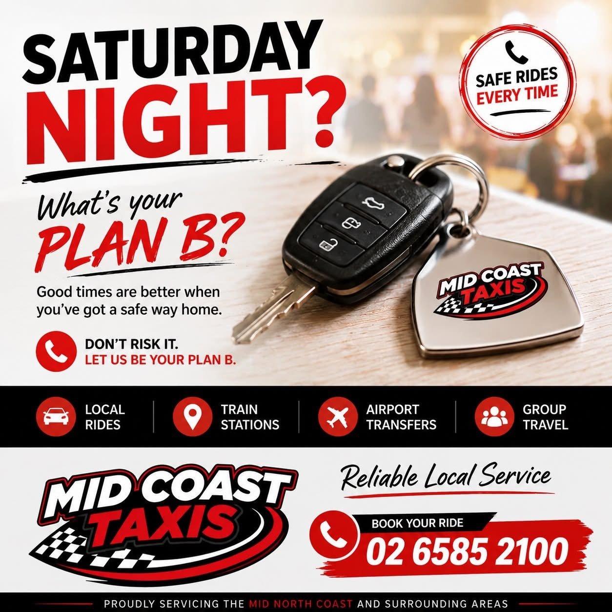 Saturday Night — Midcoast Taxis Plan B
